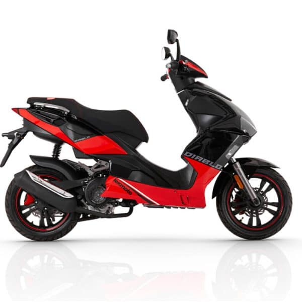 Diablo 125 E5 Scooter Black Red 2