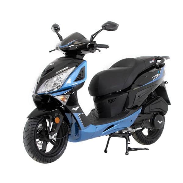 Titan 125 E5 Scooter Black Blue 3